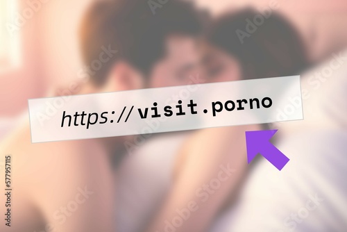 Domain .porno: Illustration einer URL mit der Top Level Domain porno in der Browerbar