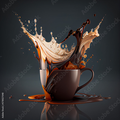 Explosion tasse de café