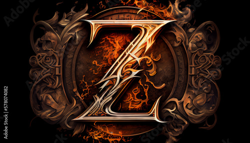 Logo Of the letter z with created with Generative AI technology