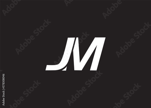 Alphabet letters Initials Monogram JM logo design