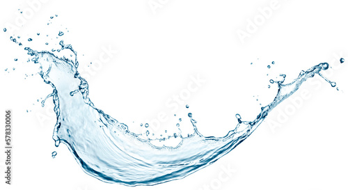 Blue water splash