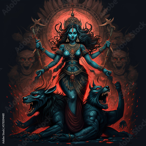 kali goddess of death indian hindu dark siren fire 