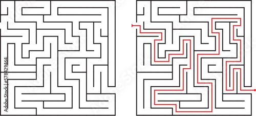 vector square maze puzzle