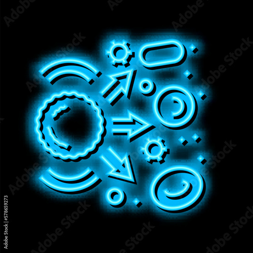 hypersensitivity blood neon glow icon illustration