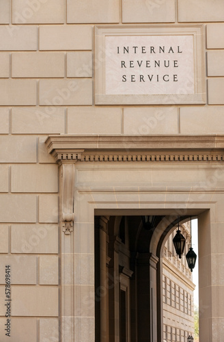 IRS federal building in Federal Triangle, downtown Washington, DC, USA