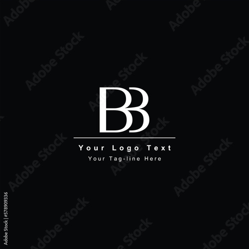 initial bb or bb logo elegant design name business