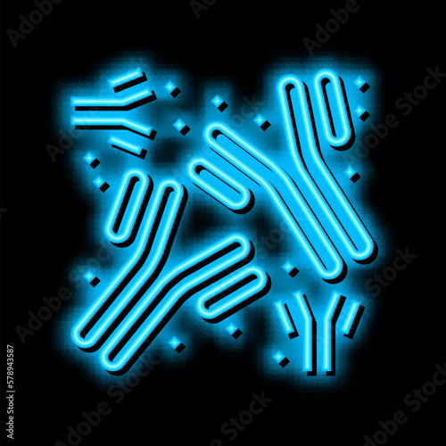 antibodies of disease neon glow icon illustration