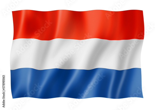 Netherlands flag isolated on white