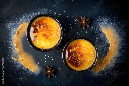 creme brulee created using AI Generative Technology