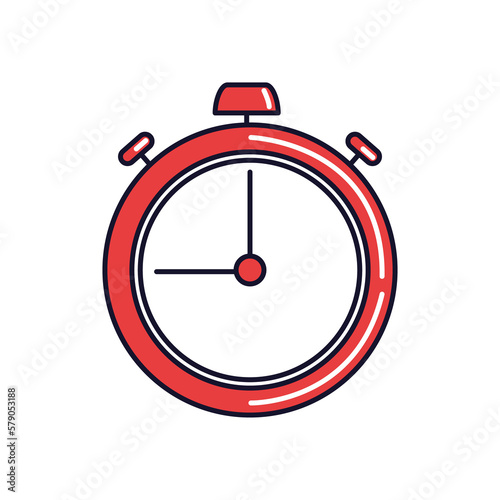 red stopwatch png icon with white background