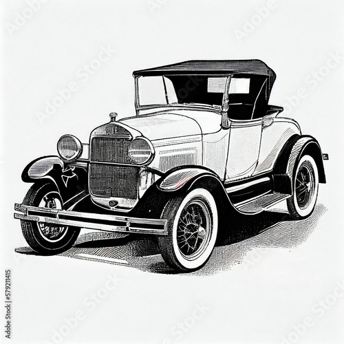 Revving Up the Retro: AI-Generated Art. The Timeless Style of a 1929 Ford Roadster