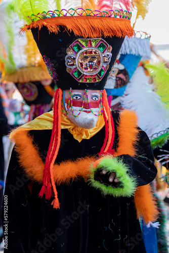 Chinelo costume in a carnival in the State of Mexico - Mexican Traditions