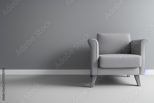 Gray sofa in a living room