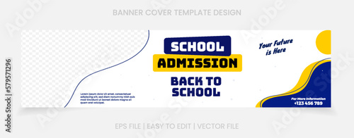 admission banner cover linked in template design