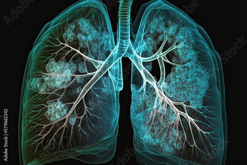 A condition where cancerous cells develop and form a tumor in the lungs, commonly known as lung cancer.