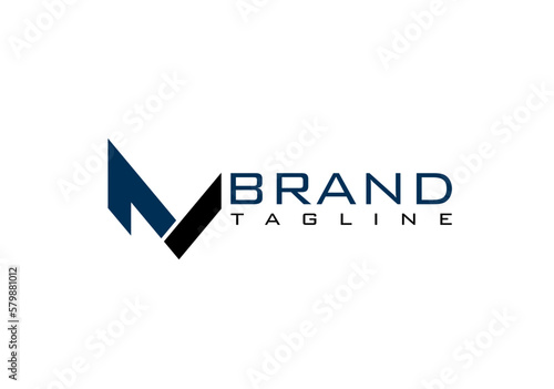letter m line modern simple logo