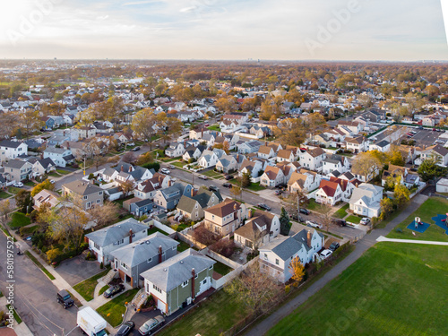 drone shot of Merrick, NY