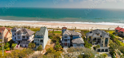 Amazing aerial view of Amelia Island from drone, Florida - USA