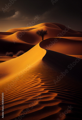 Dunas de areia do deserto IA Generativa
