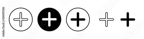 Plus Icon vector illustration. Add plus sign and symbol