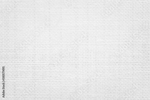 Fabric canvas woven texture background in pattern light white color blank. Natural gauze linen, carpet wool and cotton.