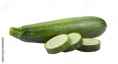 Fresh zucchini isolated on transparent png