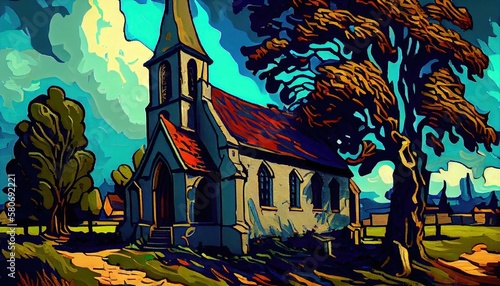 Church Cathedral painting