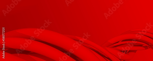 Bloody crimson red 3d background close-up of abstract twisted wires 