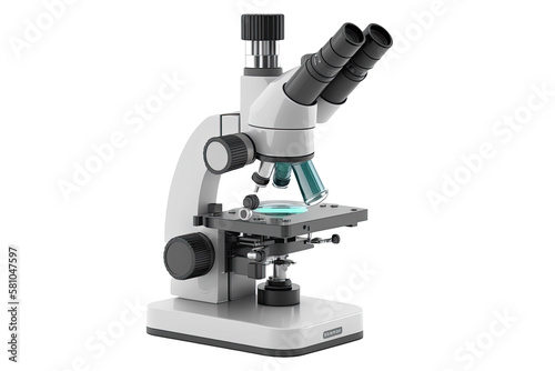 microscope isolated on white , ai generated
