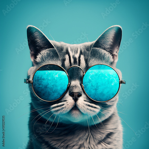 gato con lentes