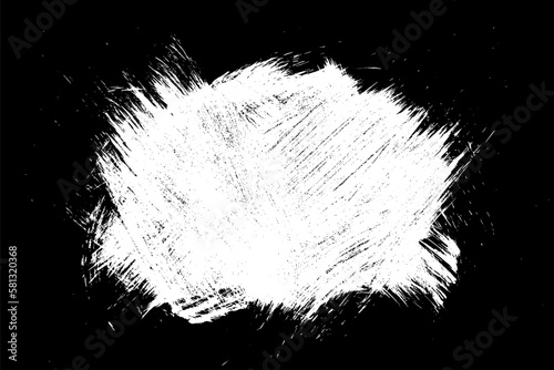 Scribble hand drawn in chalk on black background. Monochrome stain element. Digitally generated image. Vector illustration, Eps 10.