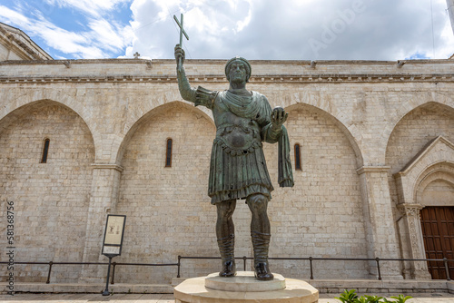 BARLETTA, ITALY, JULY 8, 2022 - The Colossus of Barletta, called Heraclius, in Barletta, Apulia, Italy