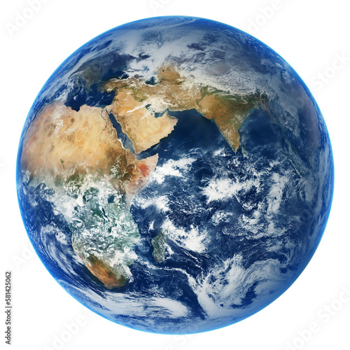 Image of earth globe planet over transparent background. Elements of this image furnished by NASA