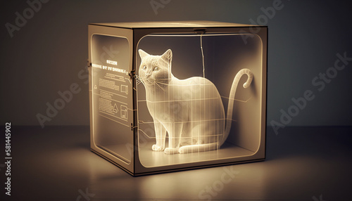 シュレディンガーの猫_Schrodinger's Cat in Box_generative ai