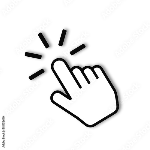 illustration finger hand cursor icon for click symbol