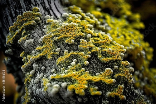 lichen on tree bark