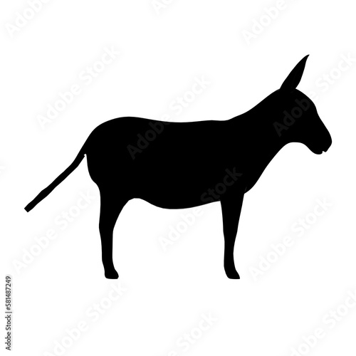 Silhouette di asino somaro mulo