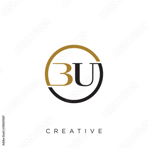 bu circle logo design vector 