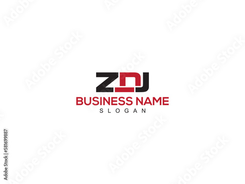 Creative Logo ZDJ Letter, Minimal ZD zdj Monogram Logo Icon