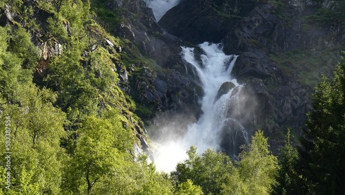 Waterfall in Folgefonna National Park, Norway