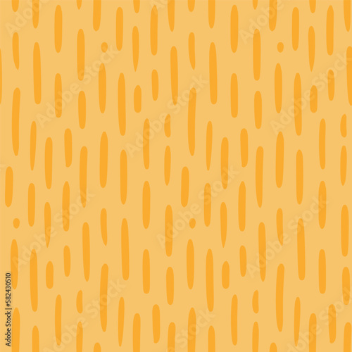Vertical strokes, lines simple abstract texture seamless pattern, yellow background. Hand drawn style vector illustration. Design concept for kids fashion, textile print, bedroom wallpaper, packaging