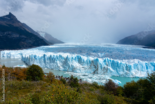 View of the Perito Moreno glacier of Los Glaciares National Park in Argentina.