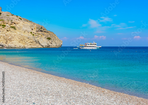 Traganou beach on Rhodes island, Greece