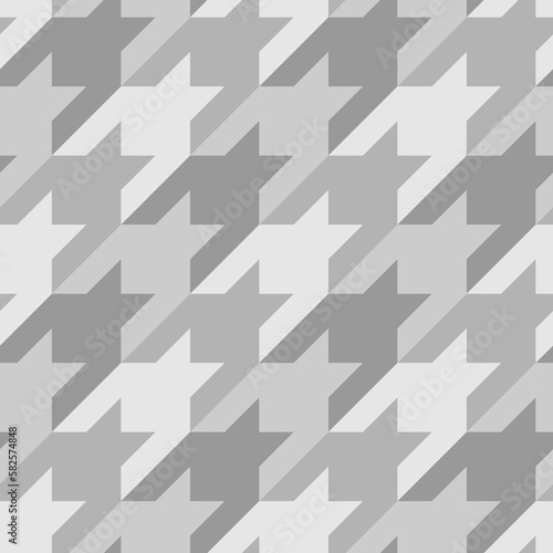 Seamless surface pattern. Houndstooth ornament. Cloth wallpaper. Fabric background. Mosaic motif. Digital paper, textile print, page fill, web designing. Fashion material image. Vector art.