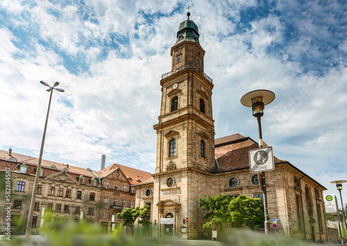 View at Huguenot church in Erlangen, middle franconia