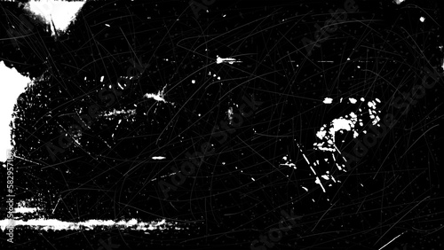 表面の傷・かすれ・汚れ・劣化などのイメージの画像素材 8K UHDサイズ 白黒・グレー 黒背景