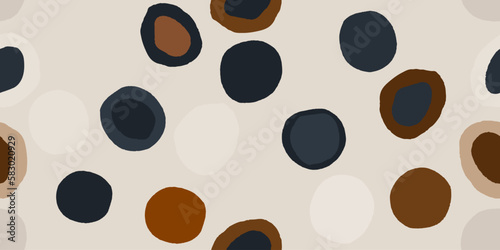 Minimalist trendy abstract polka dot pattern. Modern vector template for design.