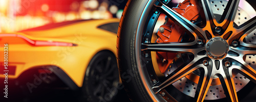 Close-up photo of car wheels,