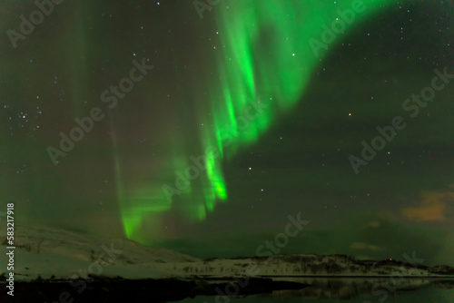 aurora borealis northern lights in tromso, norway