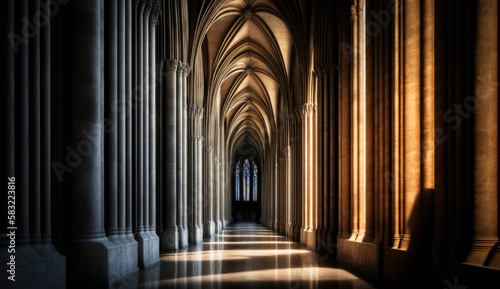 Cathédrale Notre-Dame de Reims. Incredibly beautiful and romantic France. Generative AI